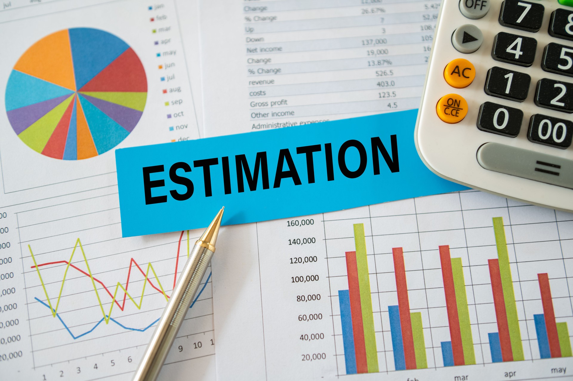 Estimation word with project cost estimation report and calculator.